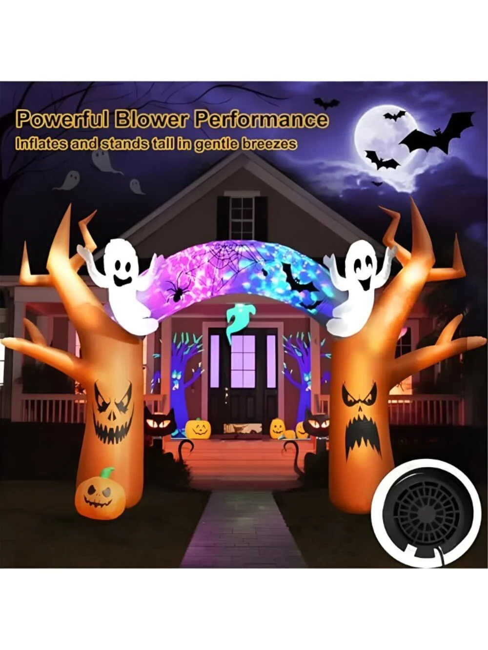 17 FT Halloween Inflatable Tree Archway Outdoor Yard Decoration